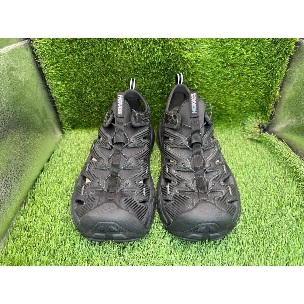 Hoka One One Hopara 1106534-BBLC Hiking Sandal Men's 14 Black Platform Slingback